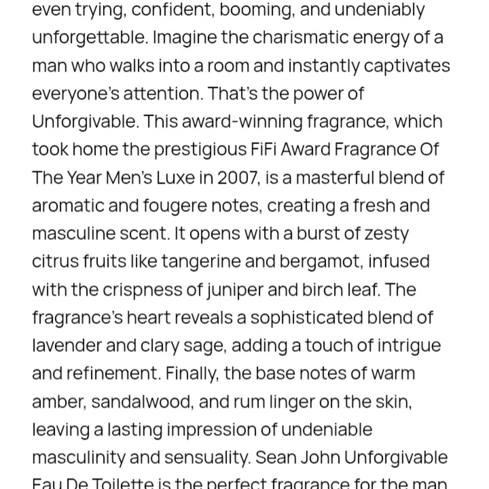 NWT Sean John Unforgivable Eau de Toilette in Black and Gold - Picture 5 of 5